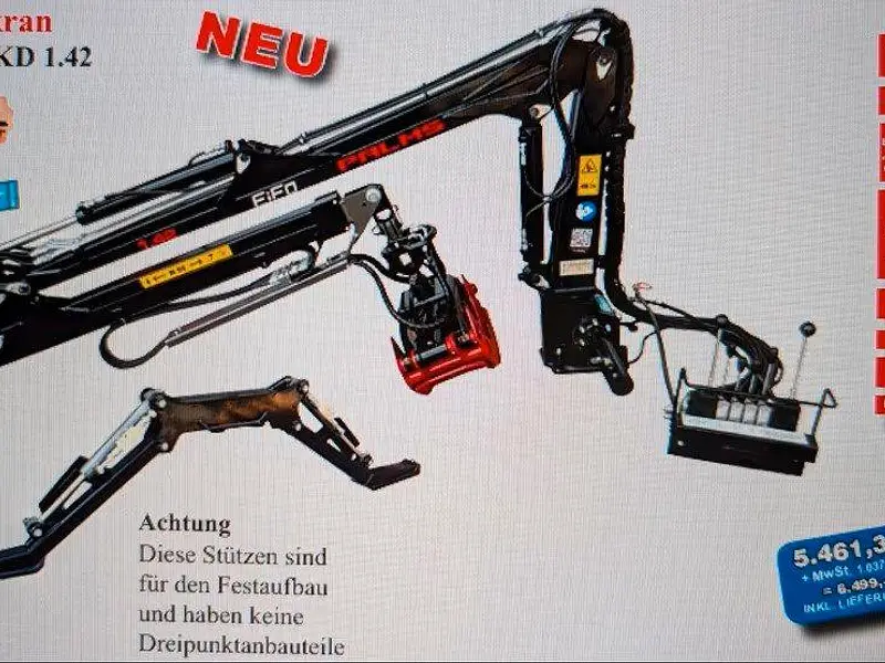 Kran Palms FKD 1.42, Aufbaukran Eurosteuerung Flap Down,Rotator – Bild 6