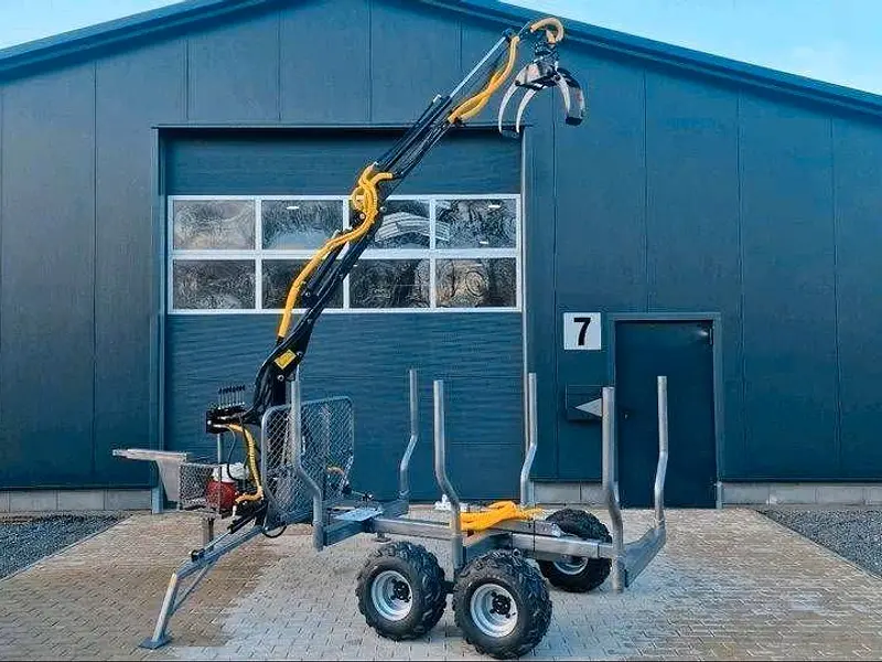 Rückwagen Jansen HRW 30, Forstanhänger, Kran, Ladewagen