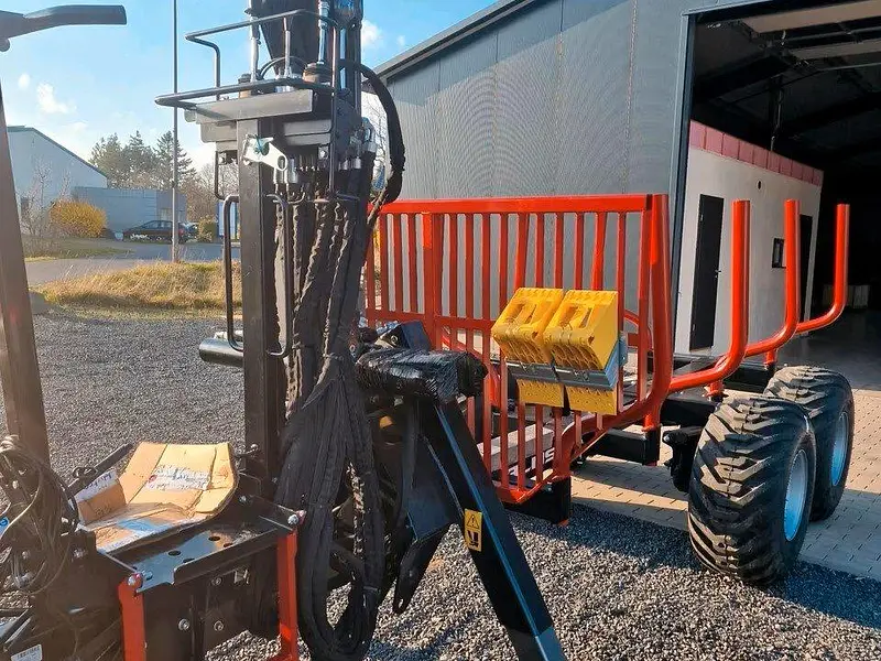 Rückewagen Palms FA 7.70/3.63, Forstanhänger, Kran, Holzzange – Bild 6